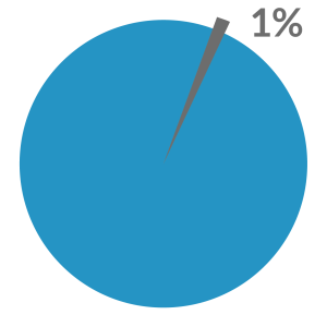 Pie chart 1 percent